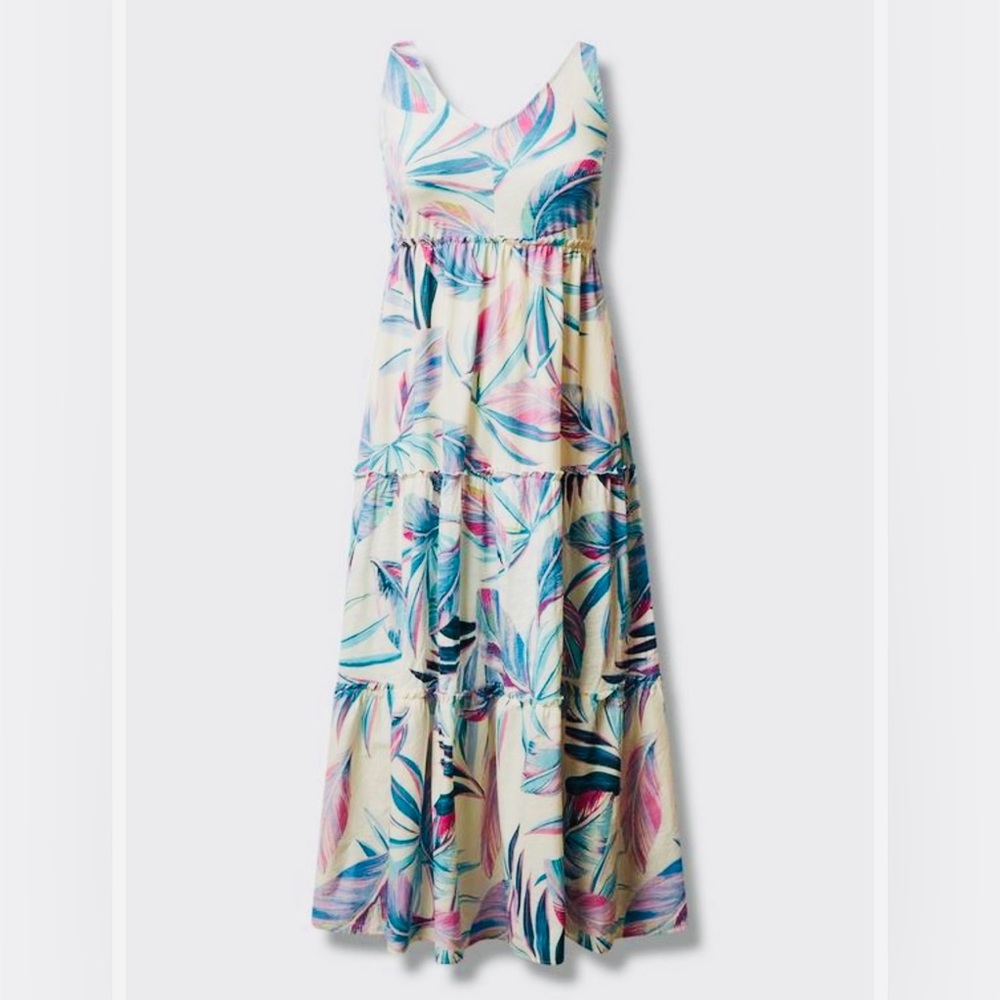 Midi Cotton Ruffle Beach Dress - Torrid